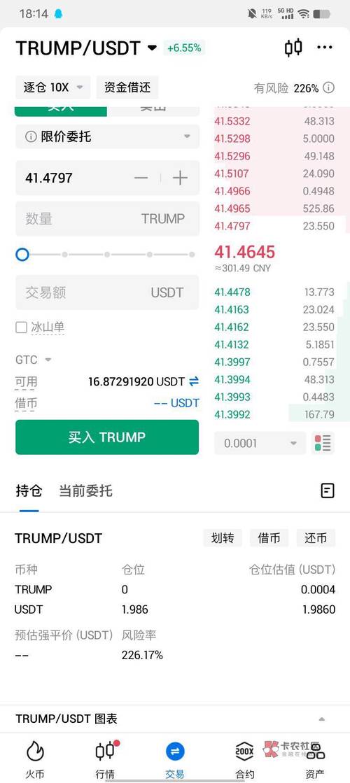 火币比特币每天交易：