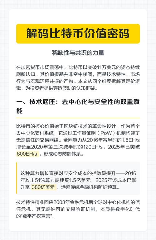 比特币价值解析，加密货币的崛起与未来展望