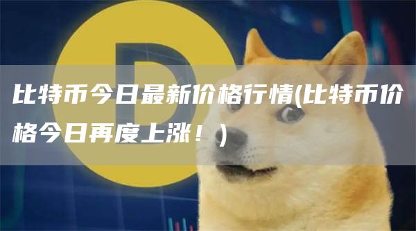 比特币今日最新价格行情 - 比特币价格今日再度上涨!