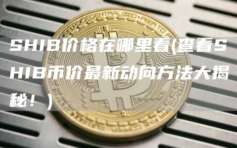 SHIB价格在哪里看 - 查看SHIB币价最新动向方法大揭秘!