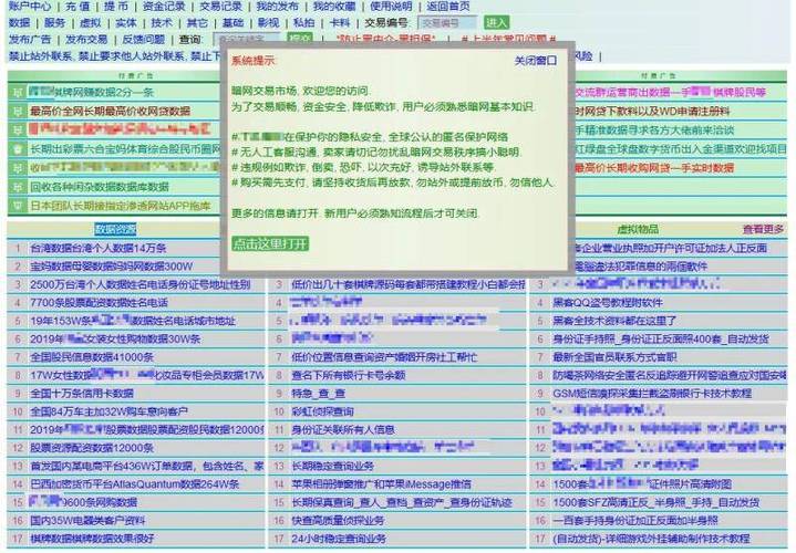 揭秘暗网交易，地下网络市场的运作与风险