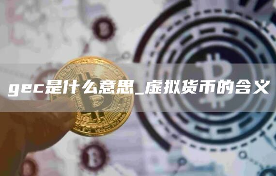 gec是什么意思_虚拟货币的含义