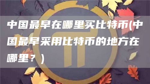 中国最早在哪里买比特币 - 中国最早采用比特币的地方在哪里?