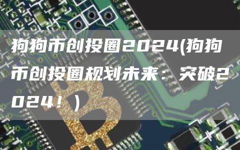 狗狗币创投圈2024 - 狗狗币创投圈规划未来:突破2024!