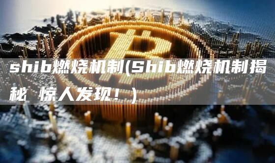 shib燃烧机制 - Shib燃烧机制揭秘 惊人发现!