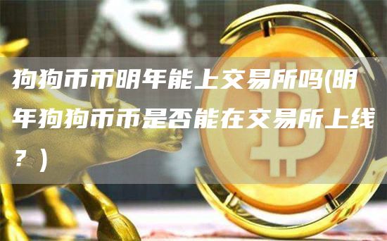 狗狗币币明年能上交易所吗 - 明年狗狗币币是否能在交易所上线?