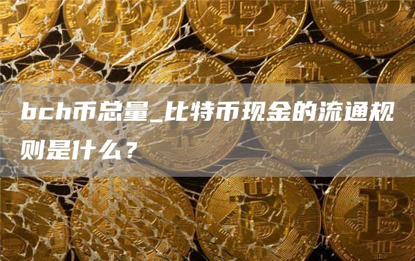 bch币总量_比特币现金的流通规则是什么?