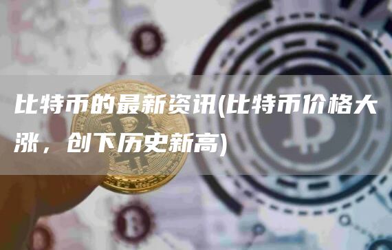 比特币的最新资讯 - 比特币价格大涨,创下历史新高