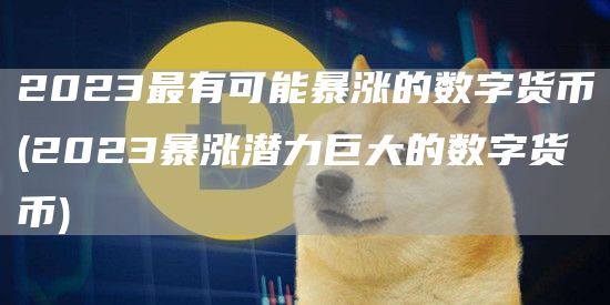 2023最有可能暴涨的数字货币 - 2023暴涨潜力巨大的数字货币